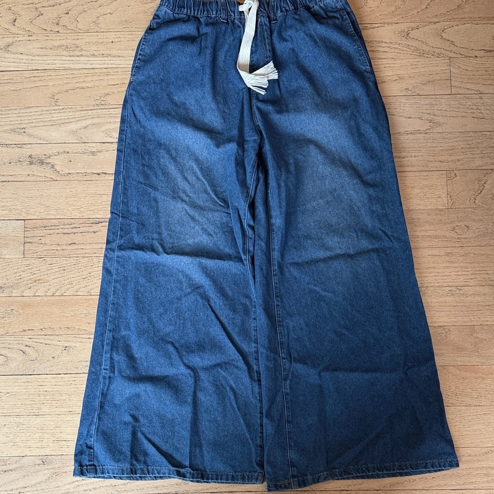 Cider Blue Wide Leg Jeans